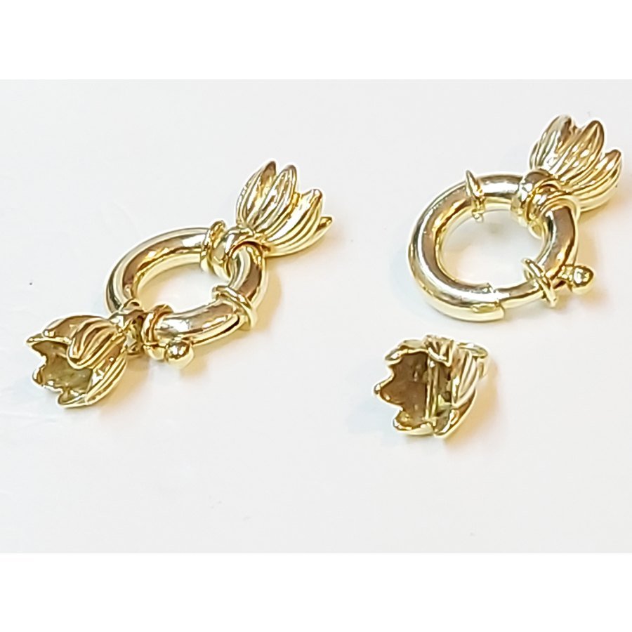NKlaus Catena Di Estensione Per Collane, 7 Cm, In Argento 925 Placcato Oro, Con Moschettone, Larghezza 5,4 Mm, Gioiello Elegante