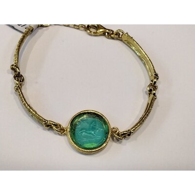  Bracciale con ciondolo rotondo vede