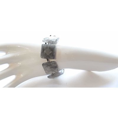  Bracciale in quarzo fumè
