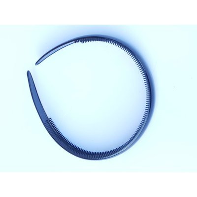  Cerchietto nero per capelli con dentini cm 1