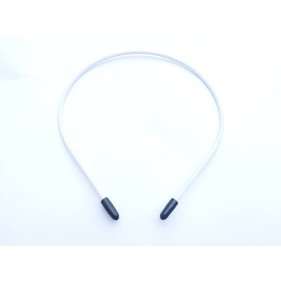  Cerchietto per capelli sottile in caucciù bianco 