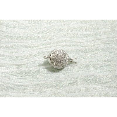  Chiusura barilotto in argento satinato diametro 12 mm