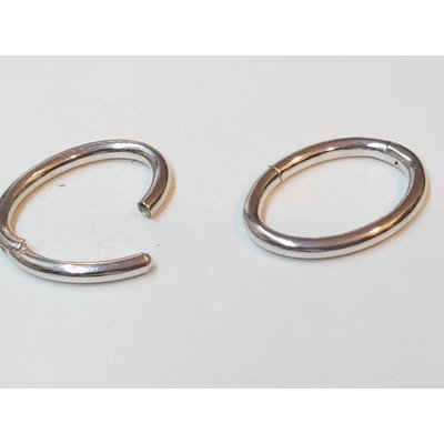  Chiusura ovale per collana,  argento 