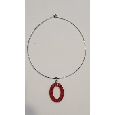  Ciondolo in corallo di bambù con girocollo rigido