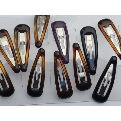  Clic clac piccoli per bambine, 5 pezzi assortiti, cm 3 per cm1