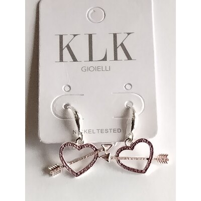  Orecchini con cuore e freccia