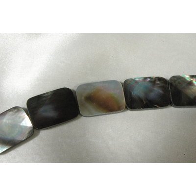  Filo in madreperla piatta mm 18 x 28 di rettangoli