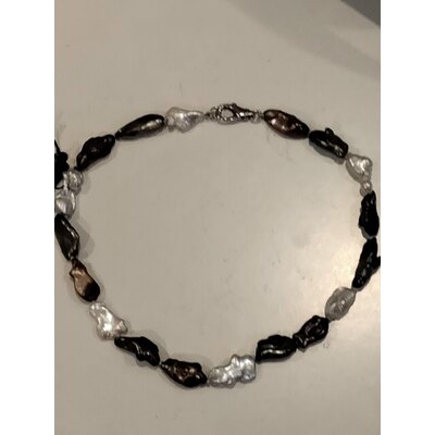 Girocollo perle scaramazze colorate con chiusura argento