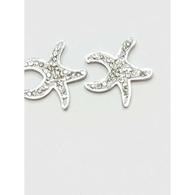  Orecchini in acciaio stella marina, con cristalli swarovski