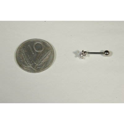  Piercing barretta con zircone a forma di stella