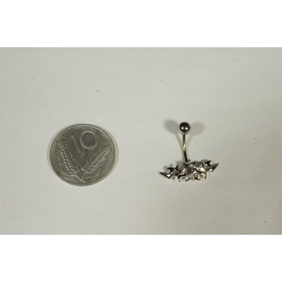  Piercing in argento tribale con zircone