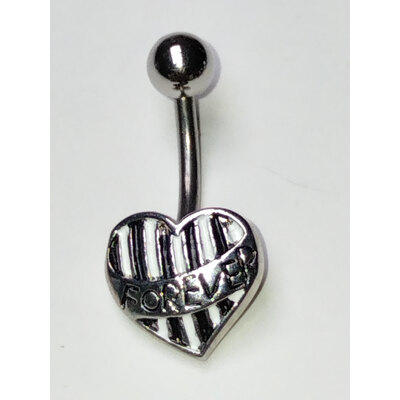  Piercing per ombelico con cuore Forever Juventus