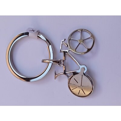  Portachiavi con bicicletta in acciaio 