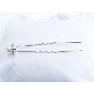  Spillone per capelli con motivo in perla e Swarovski