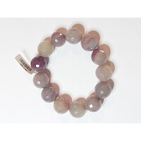 Bracciale in ametista infilato con elastico