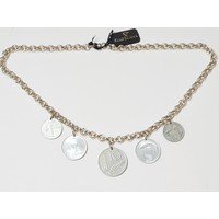 Catena girocollo con charms in minete da 1-5-10 lire