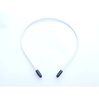 Cerchietto per capelli sottile in caucciù bianco 
