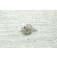 Chiusura barilotto in argento satinato diametro 12 mm