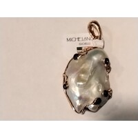 Ciondolo in argento con Perla Scaramazza e pietre