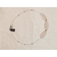Collana fantasia girocollo in quarzo rosa 