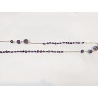 Collana lunga catena misto ametista