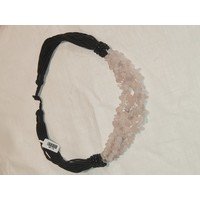 Collana con quarzo rosa  pezzettini  5 fili in quarzo rosa pezzettini