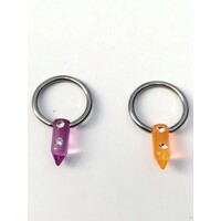 Due piercing per capezzoli da mm 1.6, diametro cm 1.5