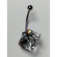 Piercing con cubo in zircone cm 1,2