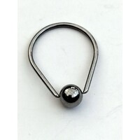 Piercing in acciaio da 1.2 mm ovale diametro cm 2