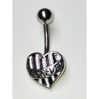 Piercing per ombelico con cuore Forever Juventus