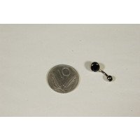 piercing per ombelico con swarovski nero