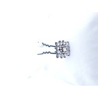 Spillone a U con motivo in Swarovski  quadrato